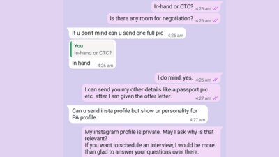 The woman shared a screenshot of the chat. (Reddit/@psychellnotcycle) The woman shared a screenshot of the chat. (Reddit/@psychellnotcycle)