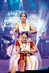 Sangeet Natak Akademi awardee Ranjumoni Saikia (sitting) performed along with her troupe.