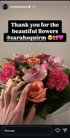 Aimee via Instagram Stories. Aimee via Instagram Stories.