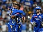 Mumbai Indians pulled off a clinical four-wicket win over Sunrisers Hyderabad to potentially get them into the thick of the race for the playoffs. Will Jacks starred with the ball, finishing with figures of 2/14, and later with the bat as he scored 36 in 26 balls with MI succeeding to keep the dangerous SRH batting lineup quiet.&nbsp;(AFP)