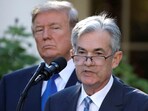 US President Donald Trump with US Federal Reserve Chair Jerome Powell.