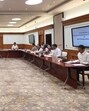 Prime Minister Narendra Modi chairs the meeting on the rejuvenation of the Yamuna at his residence in New Delhi on Thursday. (Delhi govt) Prime Minister Narendra Modi chairs the meeting on the rejuvenation of the Yamuna at his residence in New Delhi on Thursday. (Delhi govt)