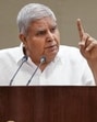 VP Jagdeep Dhankhar said India had not bargained for a democracy where judges will act as a “super Parliament”. (PTI photo)