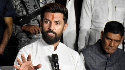 Chirag Paswan, a union minister and the leader of the Lok Janshakti Party (Ram Vilas), charged opposition leaders on Wednesday with purposefully trying to "create unrest" around the nation by spreading false information meant to deceive the Muslim community regarding the Waqf (Amendment) Act. (HT photo)