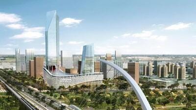 A representative photo of Andhra Pradesh's capital Amaravati as envisioned by chief minister N Chandrababu Naidu. (AP government) A representative photo of Andhra Pradesh's capital Amaravati as envisioned by chief minister N Chandrababu Naidu. (AP government)