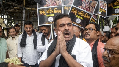 Suvendu Adhikari's petition cited provisions under Section 6 of the NIA Act to request the central agency's intervention. (HT photo)