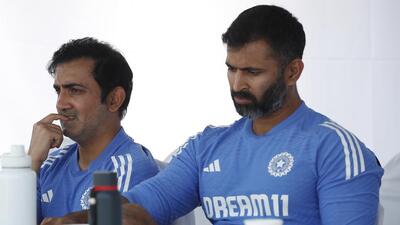 Gautam Gambhir head coach of India and Abhishek Nayar (R) assistant coach. (BCCI)