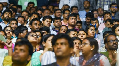 Teachers during a meeting with chief minister Mamata Banerjee over the Supreme Court's verdict on April 7, 2025. (Samir Jana/ Hindustan Times) Teachers during a meeting with chief minister Mamata Banerjee over the Supreme Court's verdict on April 7, 2025. (Samir Jana/ Hindustan Times)