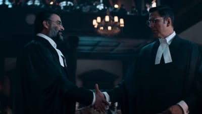 Kesari Chapter 2 stars Akshay Kumar and R Madhavan. Kesari Chapter 2 stars Akshay Kumar and R Madhavan.