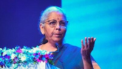 Mumbai: Union Finance Minister Nirmala Sitharaman speaks during the celebration of 150th anniversary of the BSE, in Mumbai, Thursday, April 17, 2025. (PTI Photo/Shashank Parade) (PTI04_17_2025_000236A) (PTI) Mumbai: Union Finance Minister Nirmala Sitharaman speaks during the celebration of 150th anniversary of the BSE, in Mumbai, Thursday, April 17, 2025. (PTI Photo/Shashank Parade) (PTI04_17_2025_000236A) (PTI)