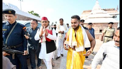SP president Akhilesh Yadav in Bhubaneswar. (Sourced)