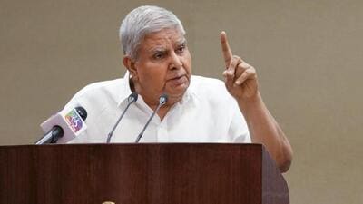 VP Jagdeep Dhankhar said India had not bargained for a democracy where judges will act as a “super Parliament”. (PTI photo) VP Jagdeep Dhankhar said India had not bargained for a democracy where judges will act as a “super Parliament”. (PTI photo)