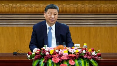 Chinese President Xi Jinping at an event at the Great Hall of the People in Beijing on March 28, 2025. (AP) Chinese President Xi Jinping at an event at the Great Hall of the People in Beijing on March 28, 2025. (AP)