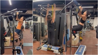 Alia, for Thursday workout, opted for pullups and aced it like a pro. (Instagram/@aliaabhatt) Alia, for Thursday workout, opted for pullups and aced it like a pro. (Instagram/@aliaabhatt)