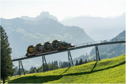 Riding the world’s steepest funicular to the peaceful heights of Stoos.
