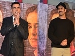 Akshay Kumar and Vicky Kaushal at Kesari Chapter 2 screening Akshay Kumar and Vicky Kaushal at Kesari Chapter 2 screening