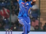 Jasprit Bumrah finished with figures of 1-21 against Sunrisers Hyderabad at the Wankhede Stadium. Jasprit Bumrah finished with figures of 1-21 against Sunrisers Hyderabad at the Wankhede Stadium.
