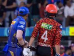 Suryakumar Yadav checks Abhishek Sharma's pockets Suryakumar Yadav checks Abhishek Sharma's pockets