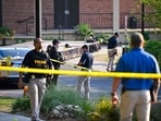 Police investigate the scene of a shooting near the student union at Florida State University on April 17, 2025 in Tallahassee, Florida. (Photo by Miguel J. Rodriguez Carrillo / GETTY IMAGES NORTH AMERICA / Getty Images via AFP)(Getty Images via AFP)