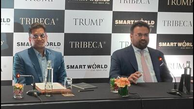 (Left) Pankaj Bansal, Co-Founder of Smartworld Developers & (right )Kalpesh Mehta, Founder of Tribeca Developers. (HT Photo)