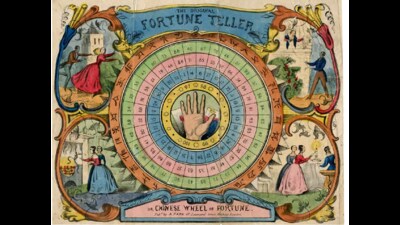 A 19th-century Chinese wheel of fortune. (Courtesy Divination, Oracles & Omens) A 19th-century Chinese wheel of fortune. (Courtesy Divination, Oracles & Omens)