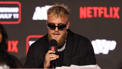 NEW YORK, NEW YORK - APRIL 9: Jake Paul attends the press conference announcing the third fight between Katie Taylor and Amando Serrano at The Theater at Madison Square Garden on April 9, 2025 in New York City. Ed Mulholland/Getty Images/AFP (Photo by Ed Mulholland / GETTY IMAGES NORTH AMERICA / Getty Images via AFP) (Getty Images via AFP) NEW YORK, NEW YORK - APRIL 9: Jake Paul attends the press conference announcing the third fight between Katie Taylor and Amando Serrano at The Theater at Madison Square Garden on April 9, 2025 in New York City. Ed Mulholland/Getty Images/AFP (Photo by Ed Mulholland / GETTY IMAGES NORTH AMERICA / Getty Images via AFP) (Getty Images via AFP)