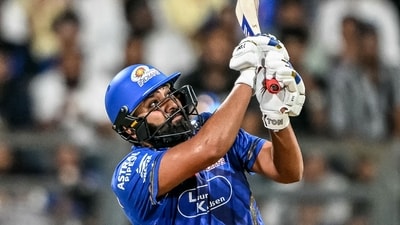 Mumbai Indians' Rohit Sharma watches the ball after playing a shot during the Indian Premier League (IPL) Twenty20 cricket match between Mumbai Indians and Sunrisers Hyderabad at the Wankhede Stadium (AFP) Mumbai Indians' Rohit Sharma watches the ball after playing a shot during the Indian Premier League (IPL) Twenty20 cricket match between Mumbai Indians and Sunrisers Hyderabad at the Wankhede Stadium (AFP)