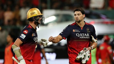 Tim David delivered once again for RCB. While wickets fell at the other end, David staged a stunning late assault that pushed RCB to a score of 95/9 in 14 overs. David finished unbeaten on 50 in 26 balls.&nbsp; (REUTERS)