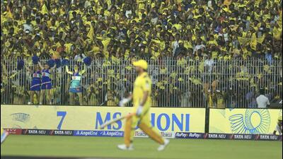 Chennai Super Kings' fans cheers as Mahendra Singh Dhoni arrives to bat. (AP) Chennai Super Kings' fans cheers as Mahendra Singh Dhoni arrives to bat. (AP)