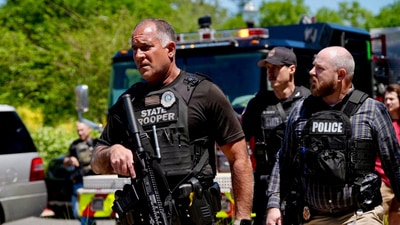 The shooting occurred near the university’s student union. After gunfire broke out around 11:20 a.m. ET, some students and parents fled to a nearby bowling alley to hide, while others crammed into an elevator.In pic: Law enforcement officers work at the Florida State University (FSU) campus following the mass shooting in Tallahassee, Florida, on April 17, 2025. (REUTERS)