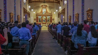 A service was held at the Co-Cathedral of St. Thomas More, a Catholic church located across from the Woodward Avenue entrance to the FSU campus, following the shooting. (AP) A service was held at the Co-Cathedral of St. Thomas More, a Catholic church located across from the Woodward Avenue entrance to the FSU campus, following the shooting. (AP)