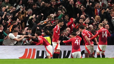Harry Maguire celebrates the dramatic winner (Martin Rickett/PA) Harry Maguire celebrates the dramatic winner (Martin Rickett/PA)