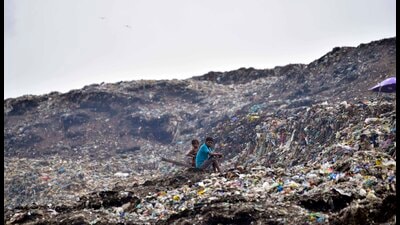 Nearly 30-lakh-metric-tonne waste has been accumulated at the Tajpur road dump. (Gurpreet Singh/HT) Nearly 30-lakh-metric-tonne waste has been accumulated at the Tajpur road dump. (Gurpreet Singh/HT)