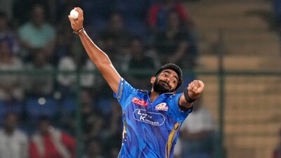 Jasprit Bumrah finished with figures of 1-21 against Sunrisers Hyderabad at the Wankhede Stadium. (PTI) Jasprit Bumrah finished with figures of 1-21 against Sunrisers Hyderabad at the Wankhede Stadium. (PTI)