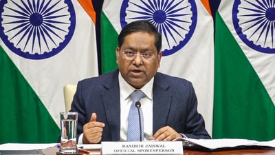 Ministry of external affairs spokesperson Randhir Jaiswal. (PTI) Ministry of external affairs spokesperson Randhir Jaiswal. (PTI)