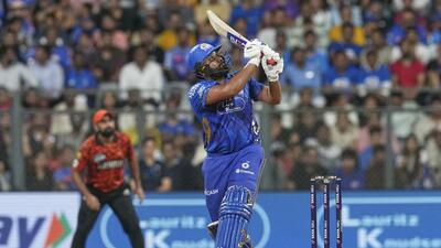 Rohit Sharma in action against Sunrisers Hyderabad. (AP) Rohit Sharma in action against Sunrisers Hyderabad. (AP)