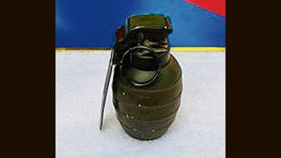 The seized grenade. (HT Photo)