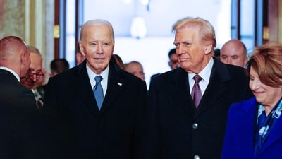US President Donald Trump and Joe Biden in Washington. (AFP) US President Donald Trump and Joe Biden in Washington. (AFP)