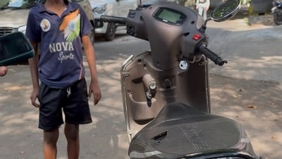 An underage biker in Bengaluru allegedly crashed into a car by doing wheelie stunt.