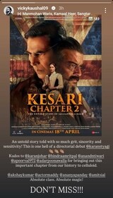 Vicky Kaushal reviews Kesari Chapter 2 Vicky Kaushal reviews Kesari Chapter 2