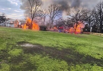 Fire at the Minnesota Renaissance Festival grounds. (Facebook/ David Walbridge) Fire at the Minnesota Renaissance Festival grounds. (Facebook/ David Walbridge)