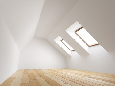 Refrain from painting your attic in dark shades. White makes the space appear bigger and brighter. (Shutterstock) Refrain from painting your attic in dark shades. White makes the space appear bigger and brighter. (Shutterstock)