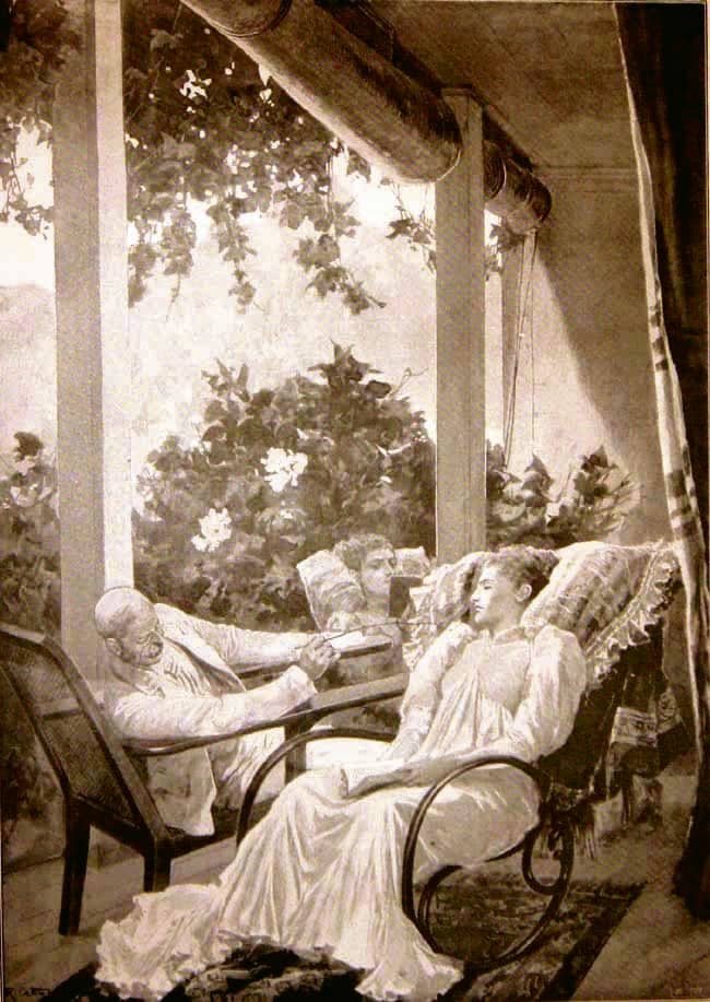 Life in An Indian Bungalow, a lithograph dated 1896. (MAP Academy) Life in An Indian Bungalow, a lithograph dated 1896. (MAP Academy)