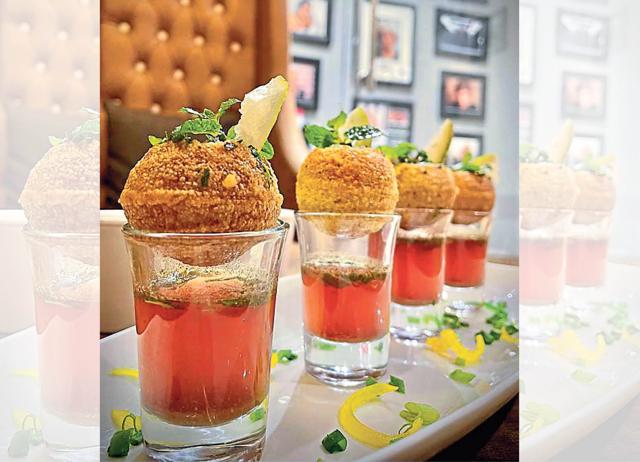 Vodka pani puri is available as far away as The Loft in Shillong. The dish was Hemant Oberoi’s idea.