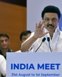 Tamil Nadu CM MK Stalin addresses during a press conference of the Opposition's Indian National Developmental Inclusive Alliance (INDIA) leaders meet, in Mumbai on Friday. (ANI) Tamil Nadu CM MK Stalin addresses during a press conference of the Opposition's Indian National Developmental Inclusive Alliance (INDIA) leaders meet, in Mumbai on Friday. (ANI)
