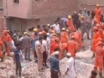 National Disaster Response Force (NDRF) and police teams were at the spot to carry out a rescue operation on Saturday morning.