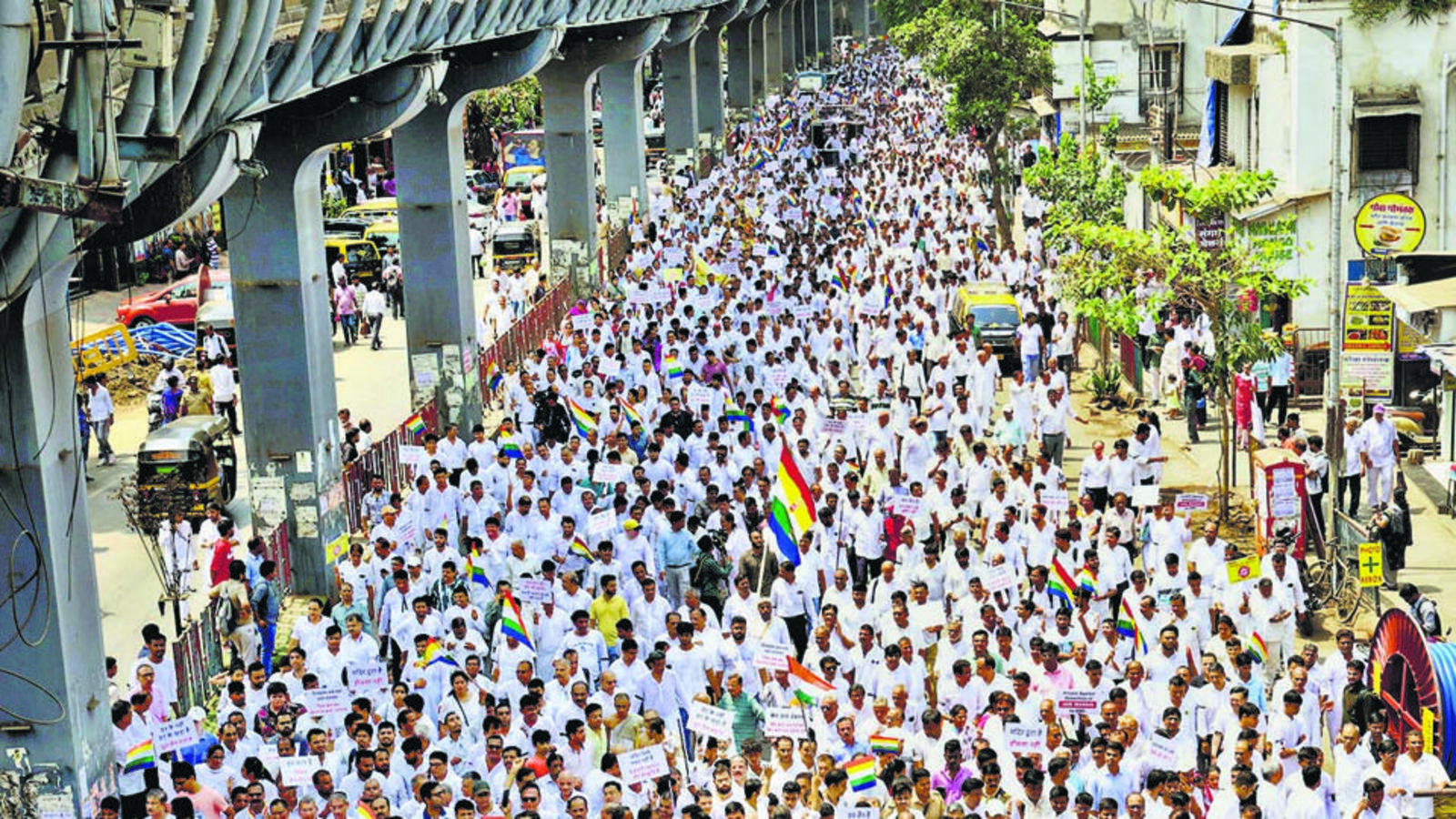 Jains protest BMC bulldozing temple; ward officer transferred | Mumbai news