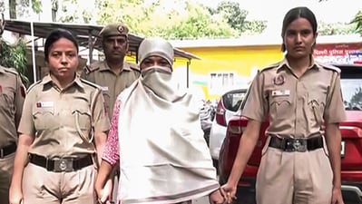 Delhi Police arrests Zikra also known as 'Lady don' in connection with the murder of a 17-year-old boy at Seelampur area, in New Delhi on Saturday. (ANI - X) Delhi Police arrests Zikra also known as 'Lady don' in connection with the murder of a 17-year-old boy at Seelampur area, in New Delhi on Saturday. (ANI - X)