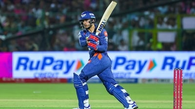 Abdul Samad played a cameo of 30 not out off just 10 balls down the order, hitting six fours from the final over bowled by Sandeep Sharma. (PTI) Abdul Samad played a cameo of 30 not out off just 10 balls down the order, hitting six fours from the final over bowled by Sandeep Sharma. (PTI)