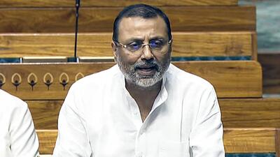 Bharatiya Janata Party (BJP) MP Nishikant Dubey’s statement comes close on the heels of Vice President Jagdeep Dhankhar questioning the apex court’s order issuing a timeline for the President and governors to act on bills. (ANI) Bharatiya Janata Party (BJP) MP Nishikant Dubey’s statement comes close on the heels of Vice President Jagdeep Dhankhar questioning the apex court’s order issuing a timeline for the President and governors to act on bills. (ANI)